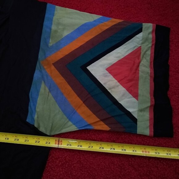 vintage 70s sheer geometric duster kimono EUC - Picture 8 of 9